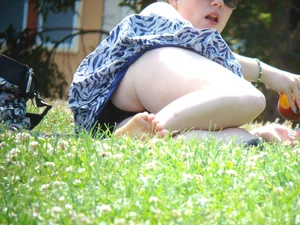 Bunch of sexy girls upskirted at parks showing their panties and asses