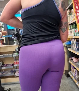 Ass in tight leggings