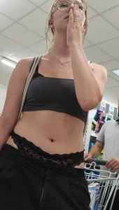 Teen showing her thong