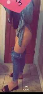 Girl With Pulled Down Jeans With No Panties On Snapchat Mirror Selfie
