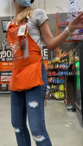caught by home depot worker. then, moves closer to camera