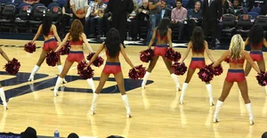 Candid cheerleaders