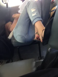 Hot girls in a public bus