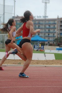 Candid track and field girls