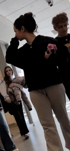 More Shots Of The Somewhat Jiggly College Girl In Loose Grey Sweats