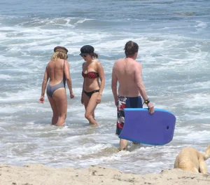 Ashley Tisdale in bikini on the beach in Malibu