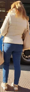 Mature redhead in jeans