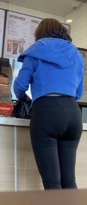 Thick Latina in Leggings at BK