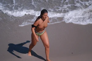 Verna topless beach girls out in the sun