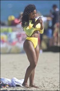 2 amazing candid black girls at the beach in thong bikinis with perfect asses