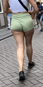 Slim thick girl in very thight shorts