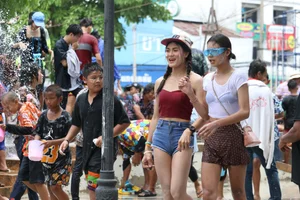 Water Festival girls in Thailand