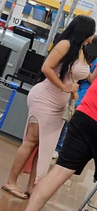Big Booty Latina In Tight Pink Dress