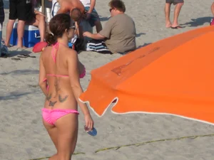 Mix of candid girls at the beach and in bikinis