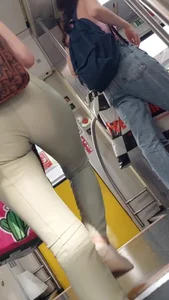 She noticed my Cam?! 2 Ukraine Girls! Latex green tight pants! Super Ass! Looking in Cam!