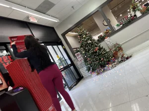 College girl shopping