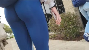BLUE SKIN TIGHT LEGGINGS SKINNY BABE