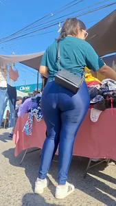 Massive Big ass latina in blue spandex [oc]