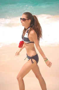 Bunch of sexy girls and milfs in bikinis at the beach