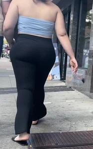 Thick Portuguese Baddie with a BBL in spandex flares