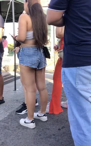 cute latina showing cheeks !!!