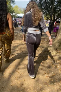 Lavender silk flares on a bubble