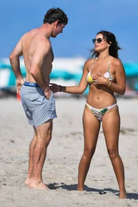 Brooks Nader looking sexy in a little bikini on a beach in Miami