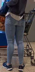 Tight jeans and sporty legs