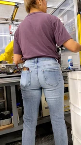 Blonde Latina milf tight ass in jeans