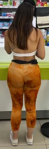 Asstronomical orange leggings