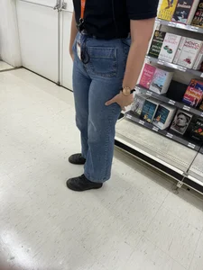 Employee with a Fat ass in jeans