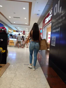Brazilian Butt highest level. Tanlines peeking out of the Jeans