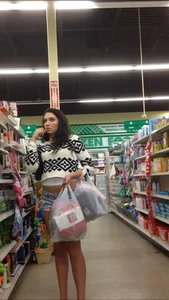 Tight jeans and shorts at the pharmacy