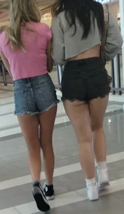 11/10 Big booty tall American black denim booty shorts+1
