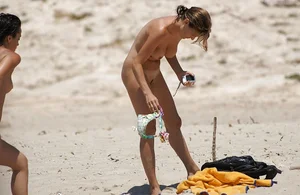 Nude beach and topless girls