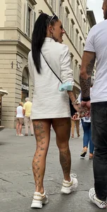 Raven-Haired TATTOOED Babe - Hot Legs and Confidence