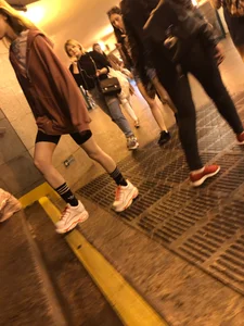 Girls in Shorts with Hot Skinny Legs Street Creepshots
