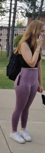 College gymshark leggings plum pink purple