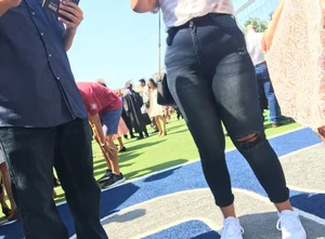 Fat ass in jeans :)