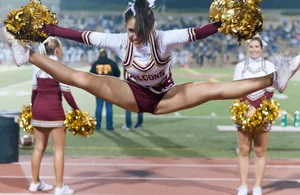 Candid cheerleaders