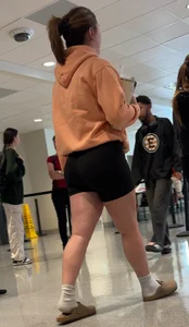 College Bubble Booty In Tight Booty Shorts!