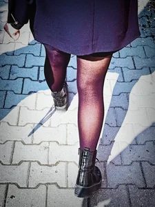 Candid Female Legs in Pantyhose on the Street Creepshots