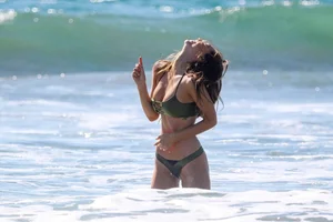 Alexis Ren in bikinis at the beach in Santa Monica