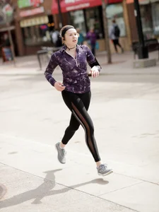 Candid track girls and runners