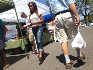 Sexy Latina brunette in jeans in California