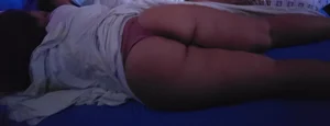 Sleeping wife with a thick fat ass in thong