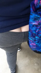 Chubby Girl with Pants Pulled Down Street Candid Photos