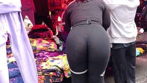 Big Ass Milf in Black Spandex - she has a tattoo?