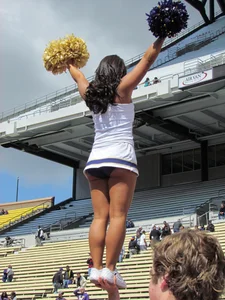 Candid cheerleaders