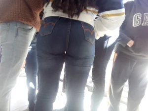 Ass in Blue Jeans Closeup on the Street